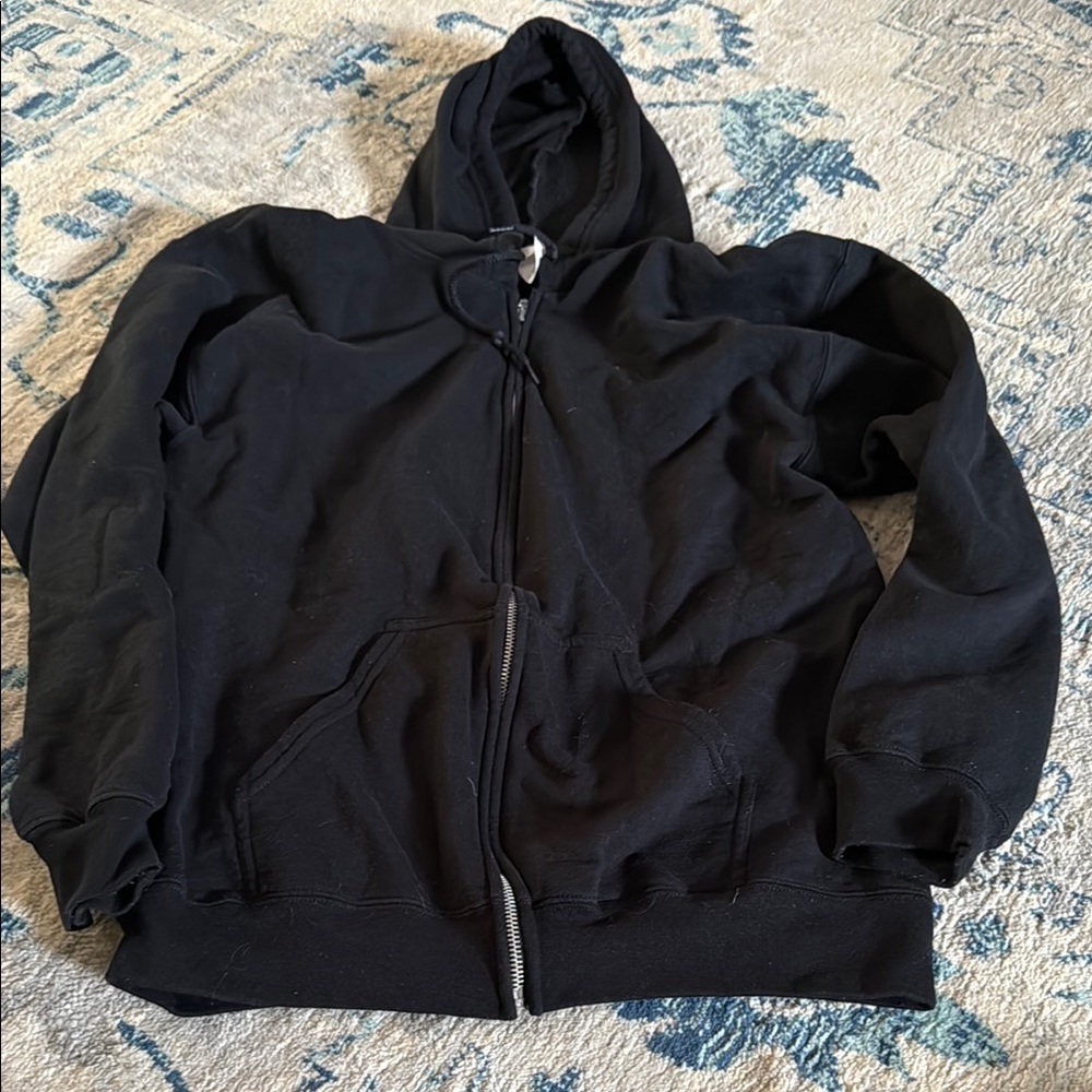 Gildan Black Zip Hoodie